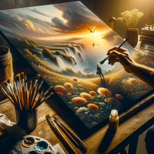 Experimenta con diferentes técnicas de pintura para darle textura y dimensión.