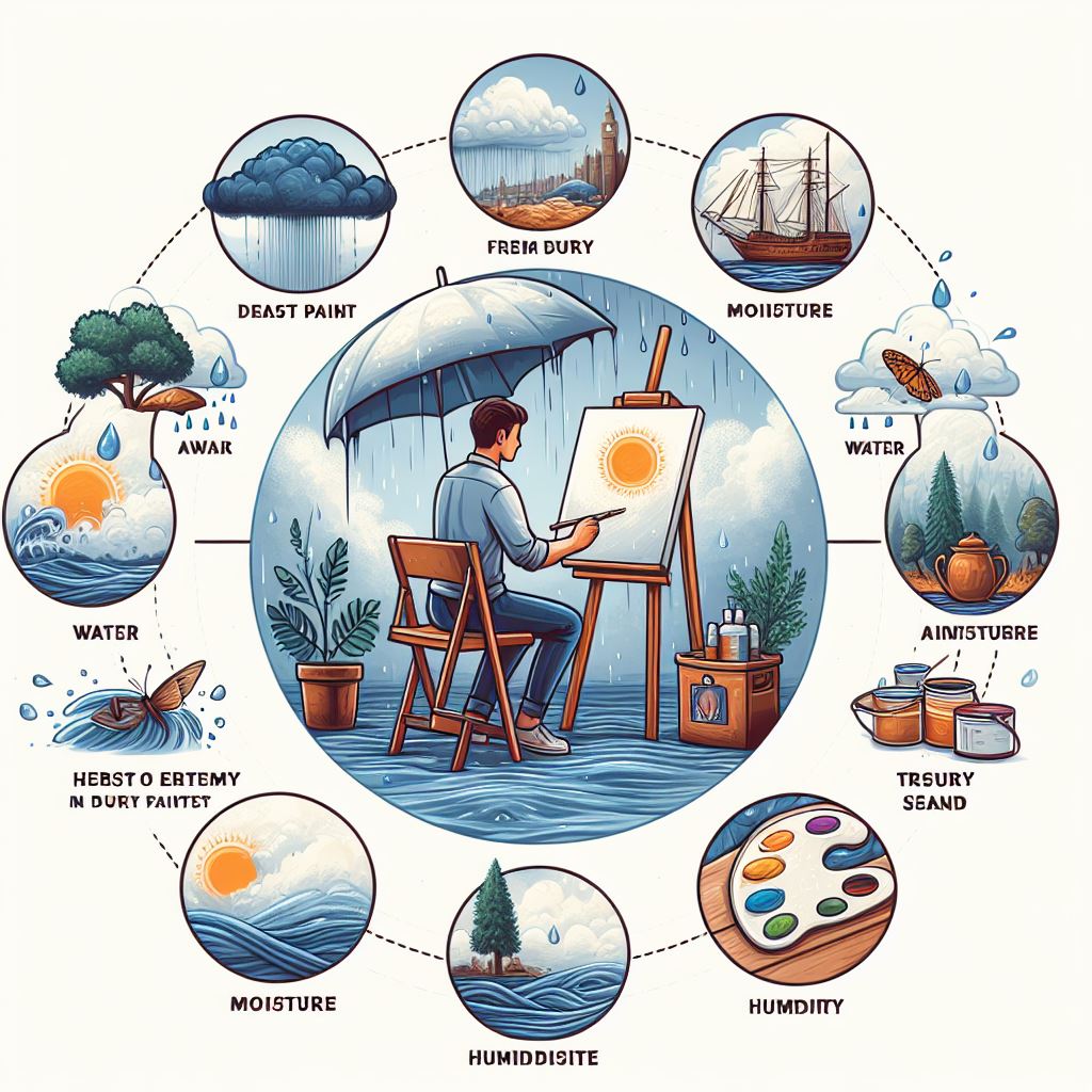 Guarda tu pintura en un lugar seco y bien ventilado