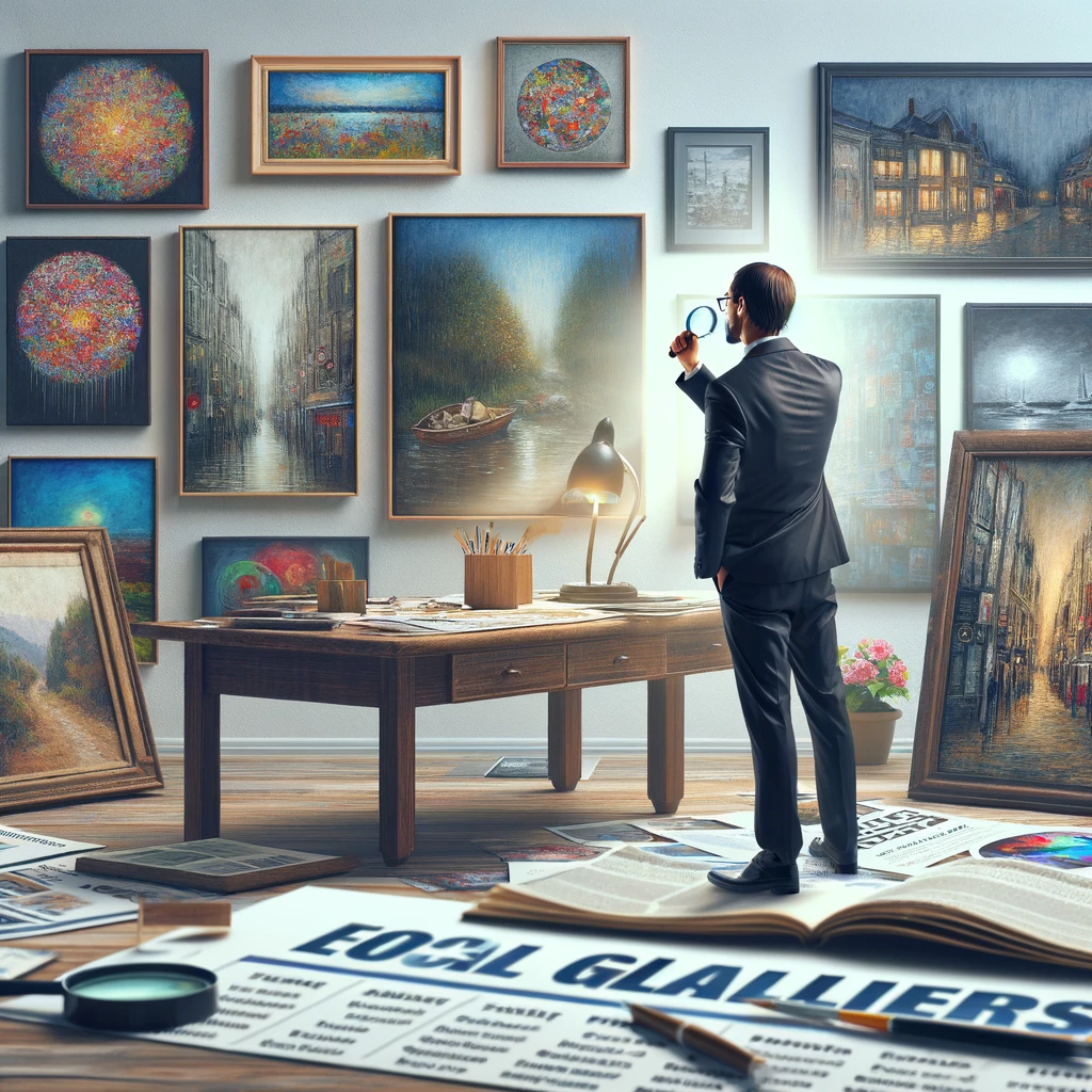 Investiga galerías locales donde puedas mostrar tu trabajo.