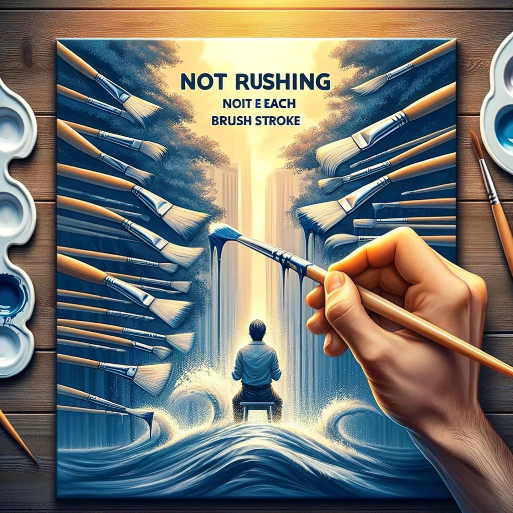 No te apresures en cada pincelada