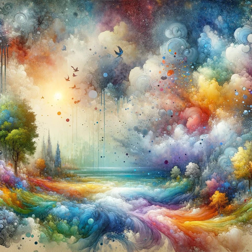 ¡Explora diferentes técnicas de mezcla de colores con agua para crear efectos únicos y vibrantes!