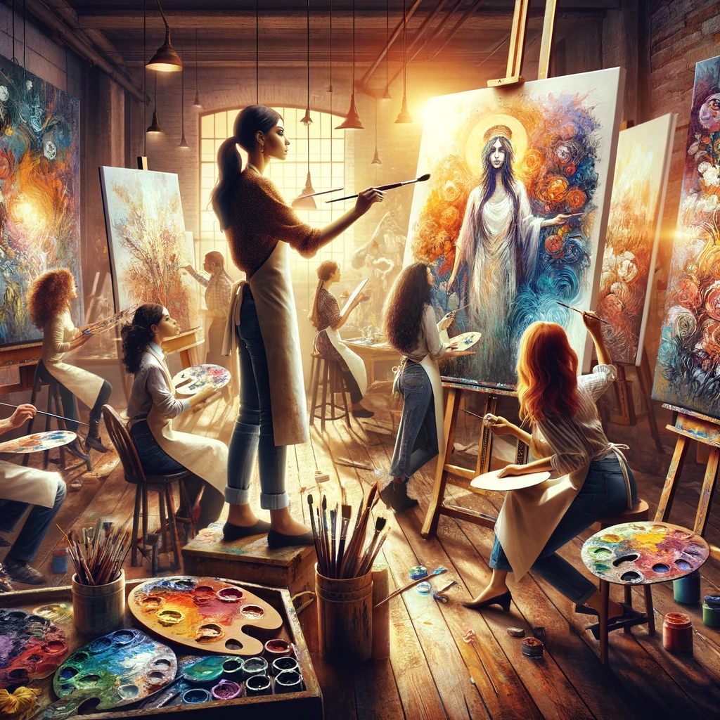 Experimenta con diferentes estilos y géneros de pintura.