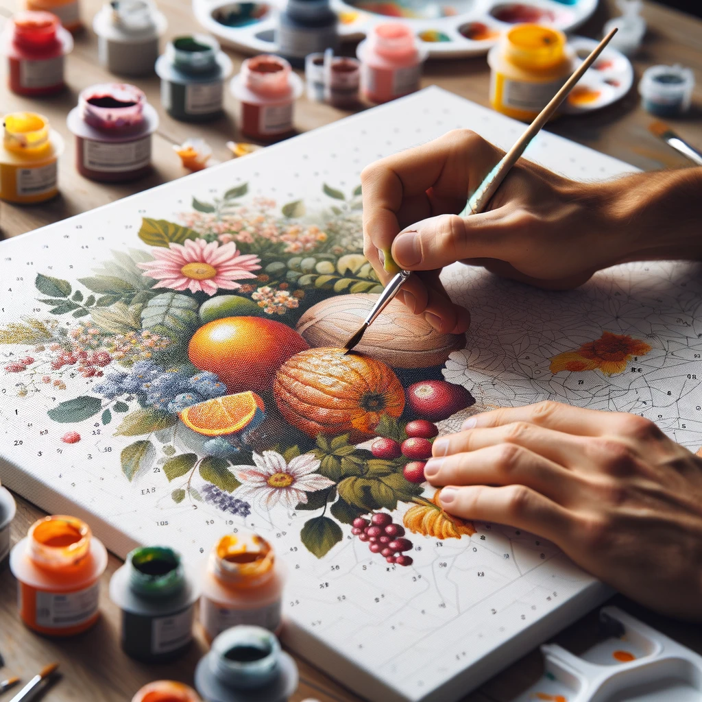 La importancia del color en la pintura por números de bodegones.