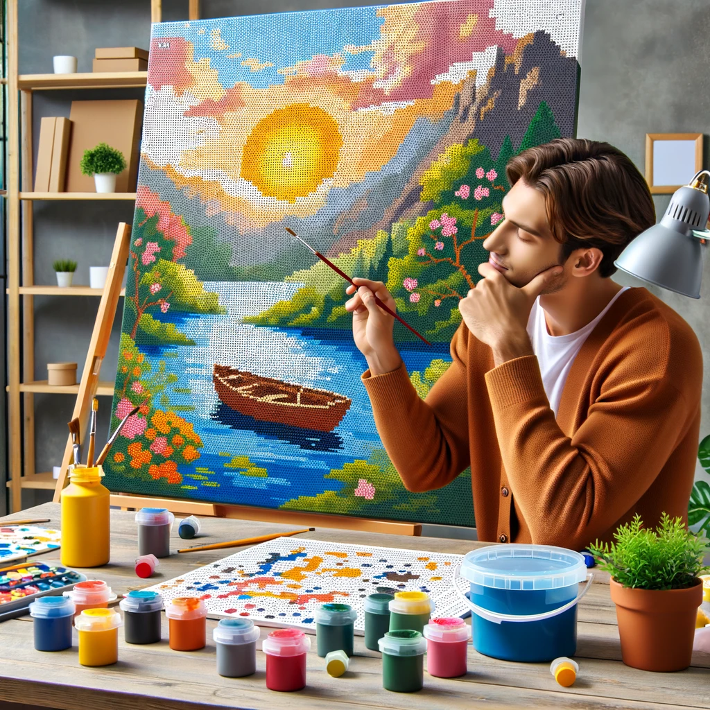 Paso a paso: cómo empezar tu primera obra de arte con pintar por números.