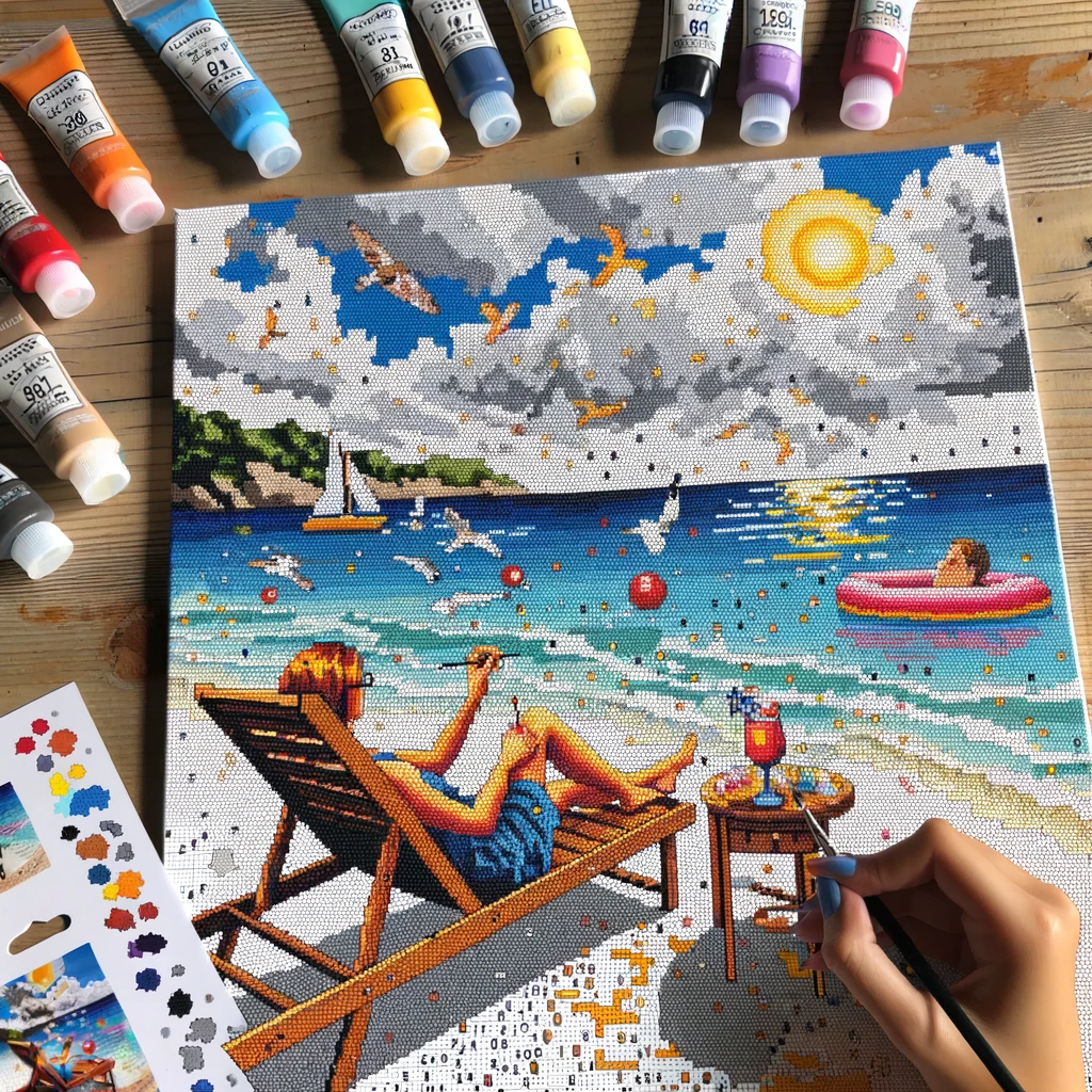 Los materiales esenciales para crear una pintura por números personalizada.