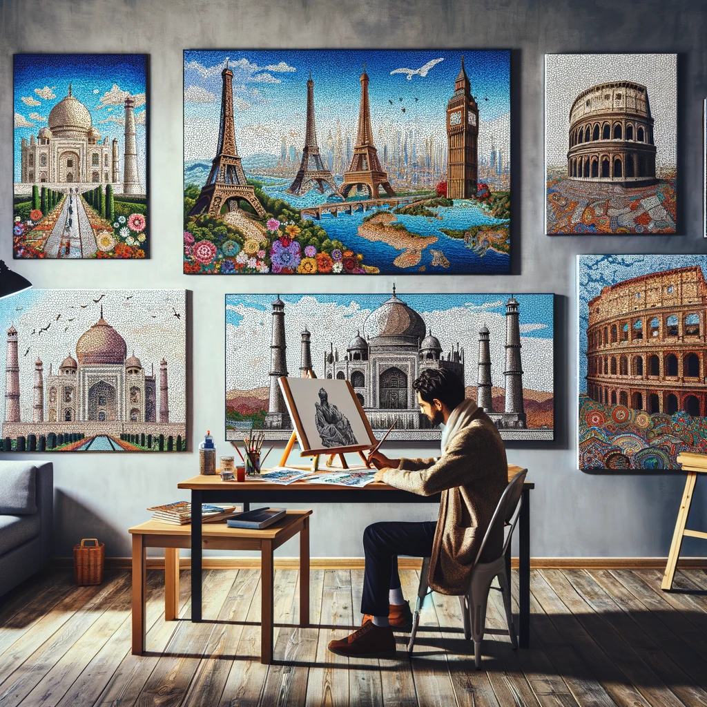 Sumérgete en la cultura de Asia a través de pintar por números