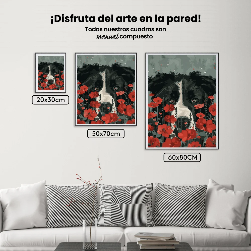 Pintar por Números - Borde en flor