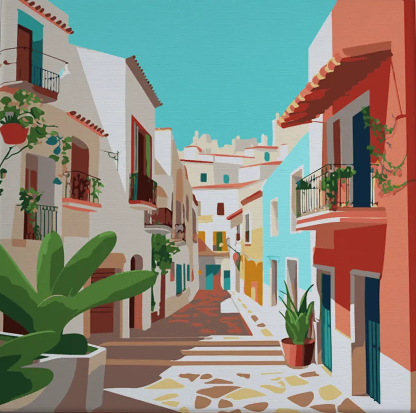 Pintar por Números - Callejón Mediterráneo