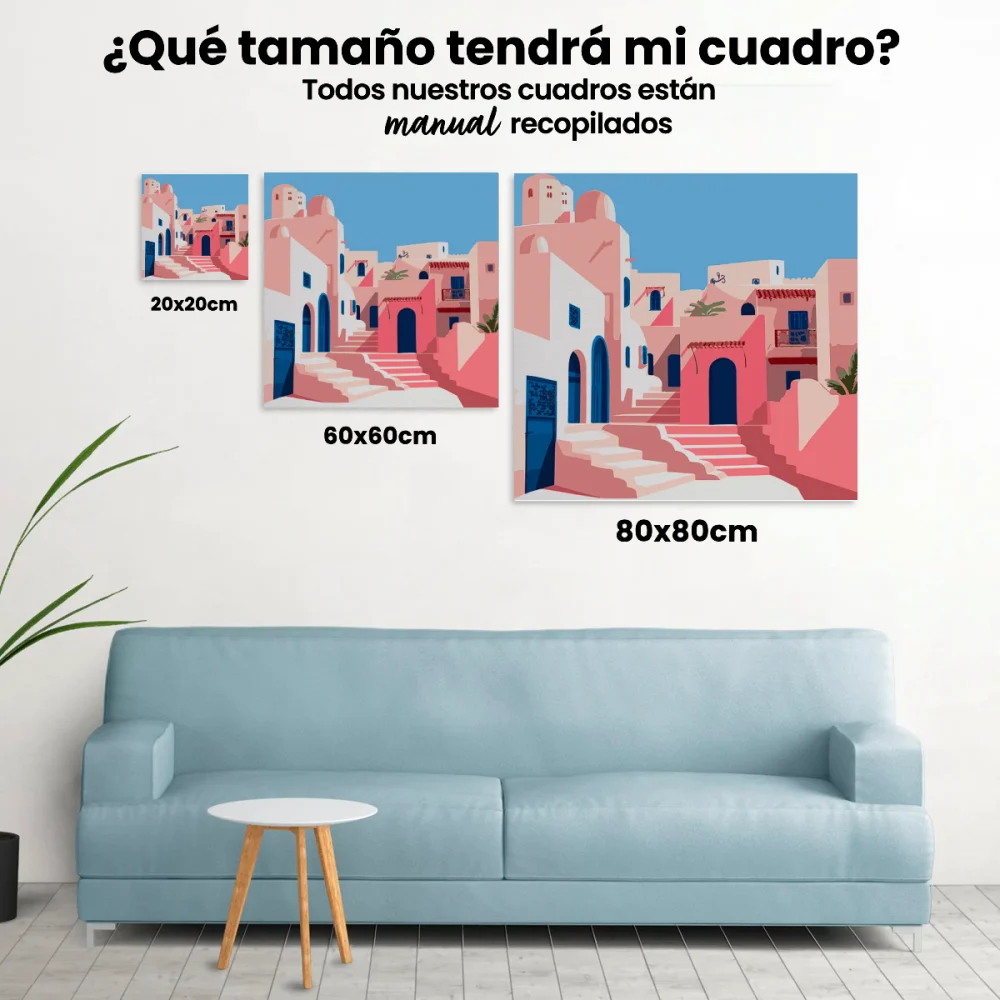 Pintar por Números - Escaleras Santorini