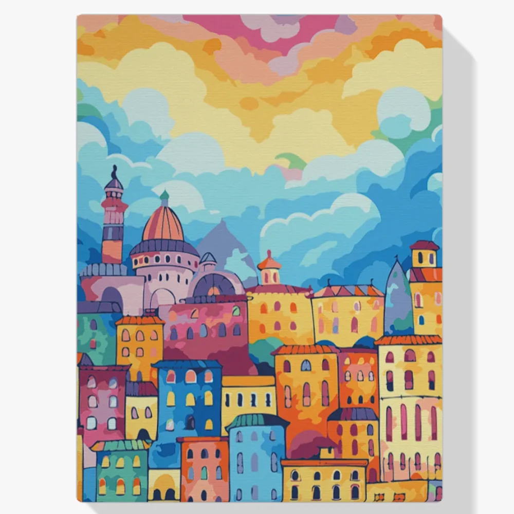 Pintar por Números - Skyline de caramelo