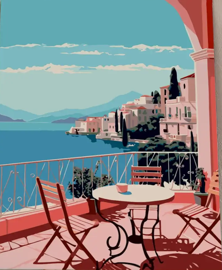 Pintar por Números - Terraza junto al mar