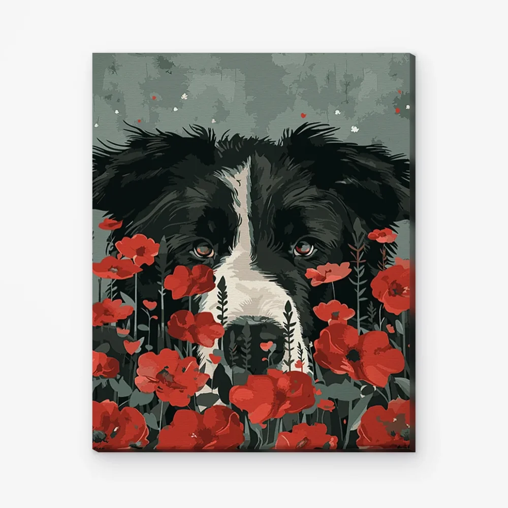 Pintar por Números - Borde en flor
