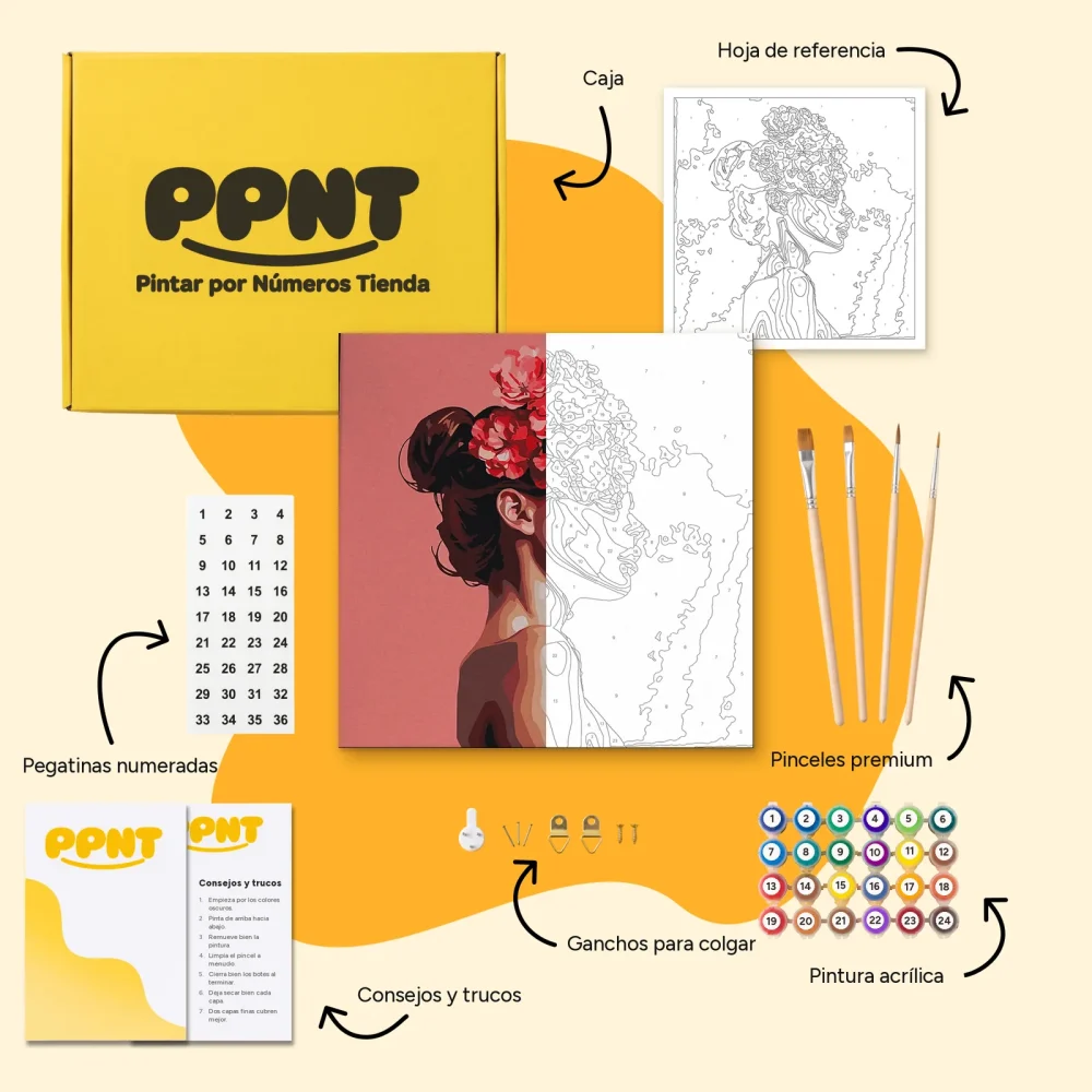 Pintar por Números - Elegancia floral