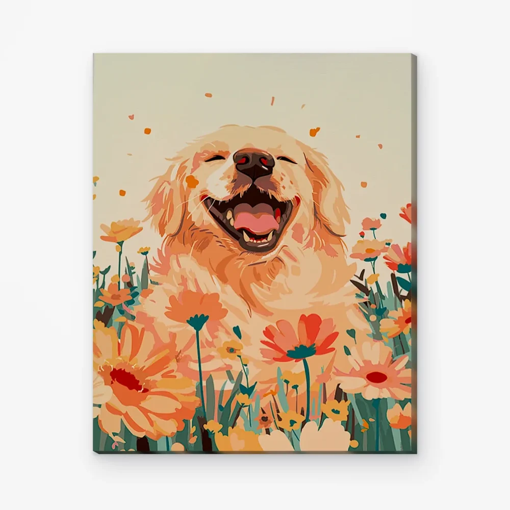 Pintar por Números - Retriever feliz