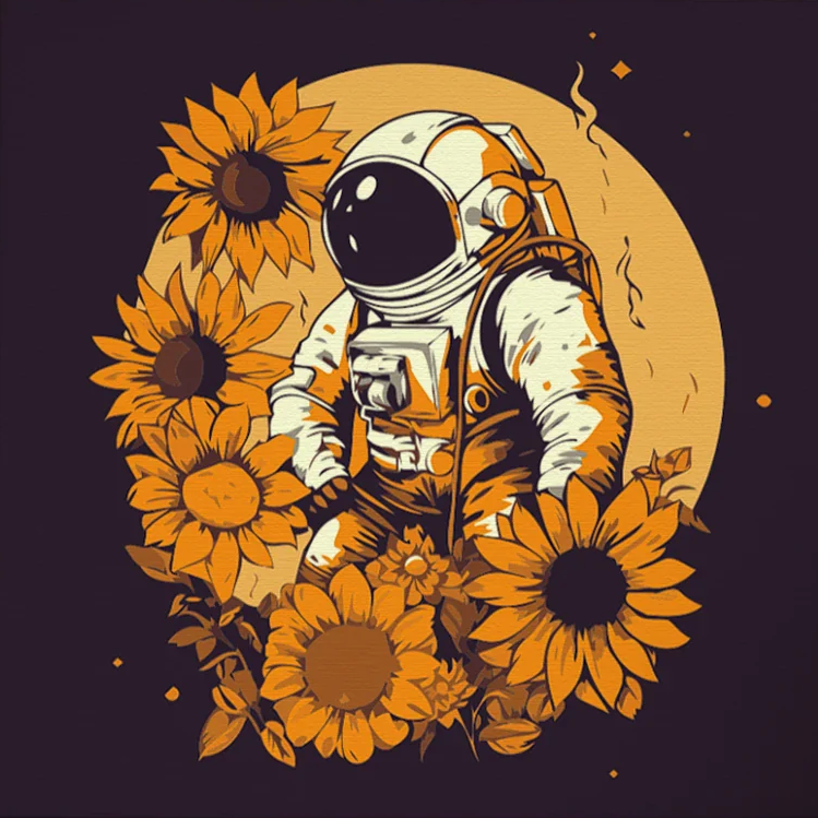 Pintar por Números - Astronauta girasol