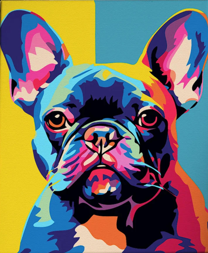 Pintar por Números - Bulldog abstracto