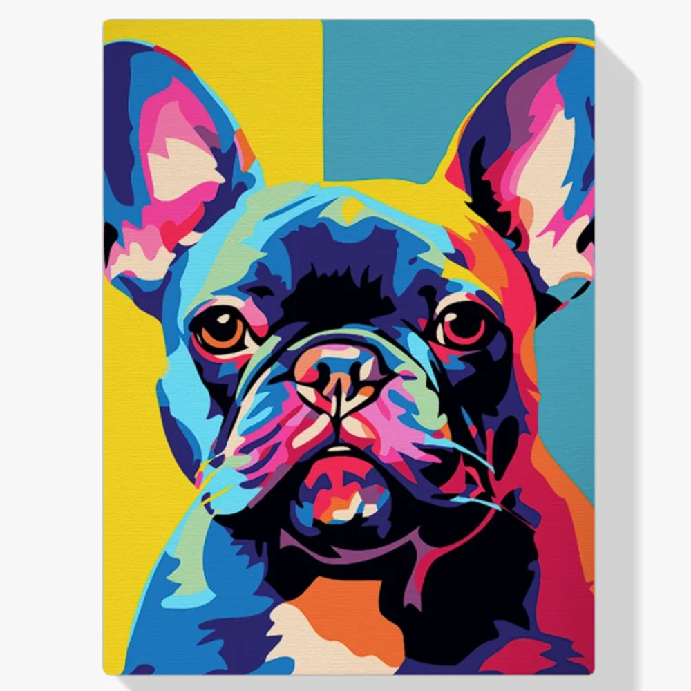 Pintar por Números - Bulldog abstracto