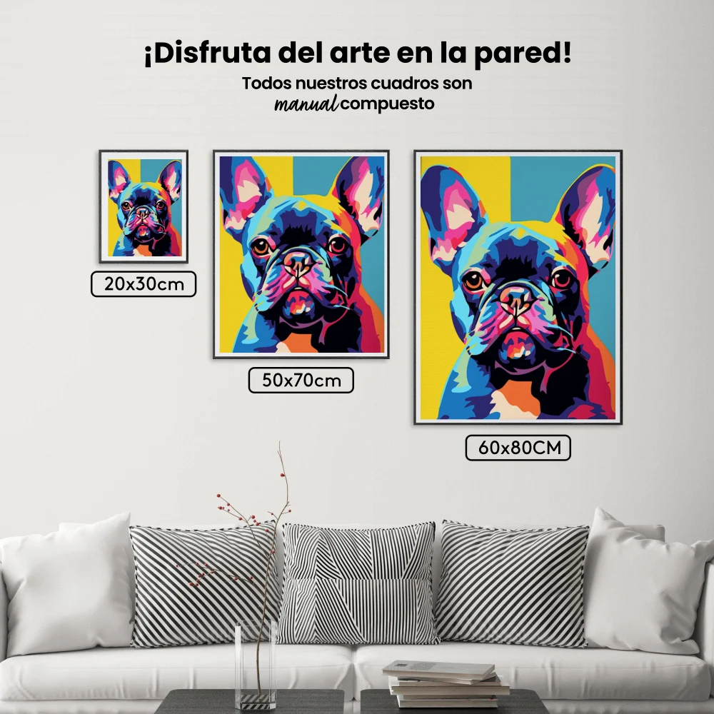 Pintar por Números - Bulldog abstracto