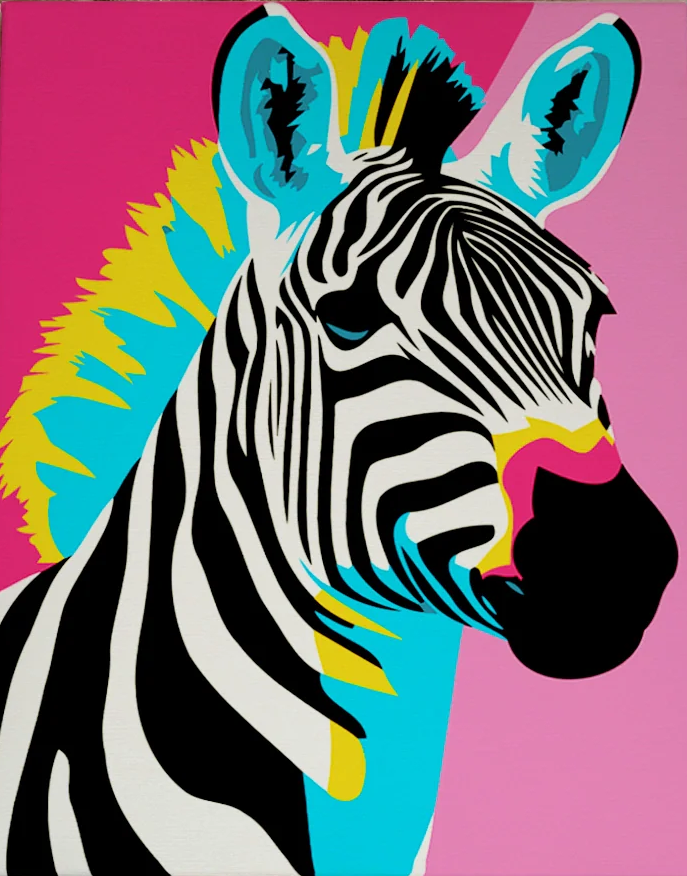 Pintar por Números - Cebra abstracto