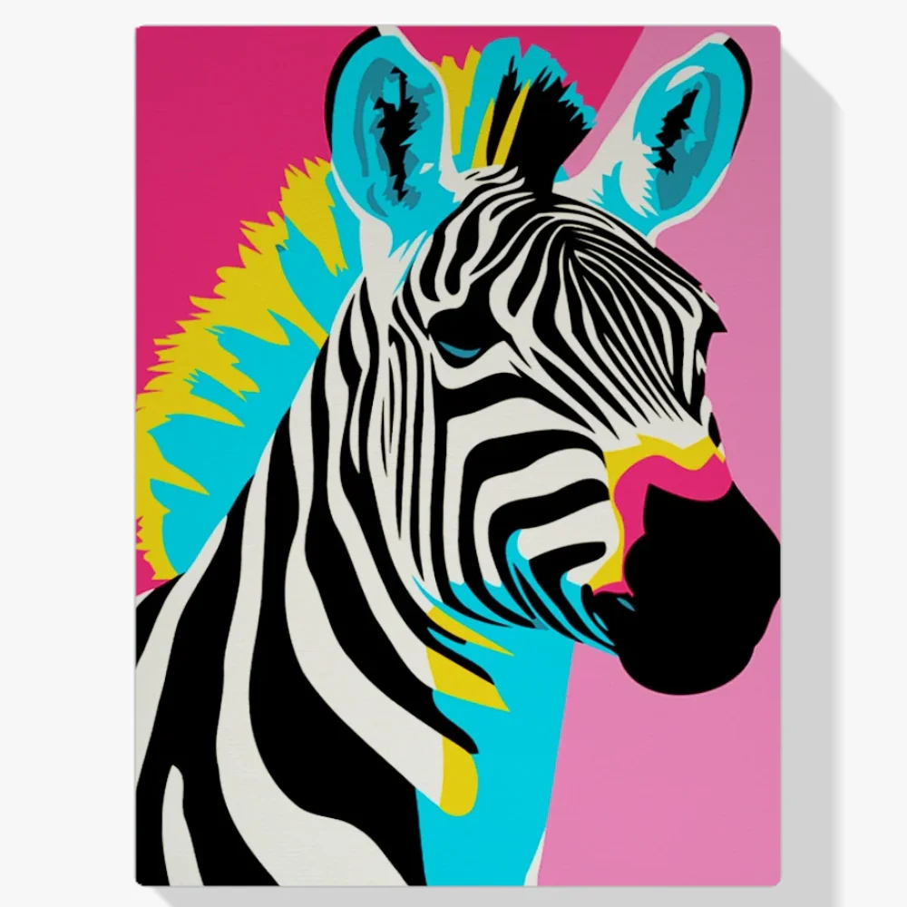 Pintar por Números - Cebra abstracto