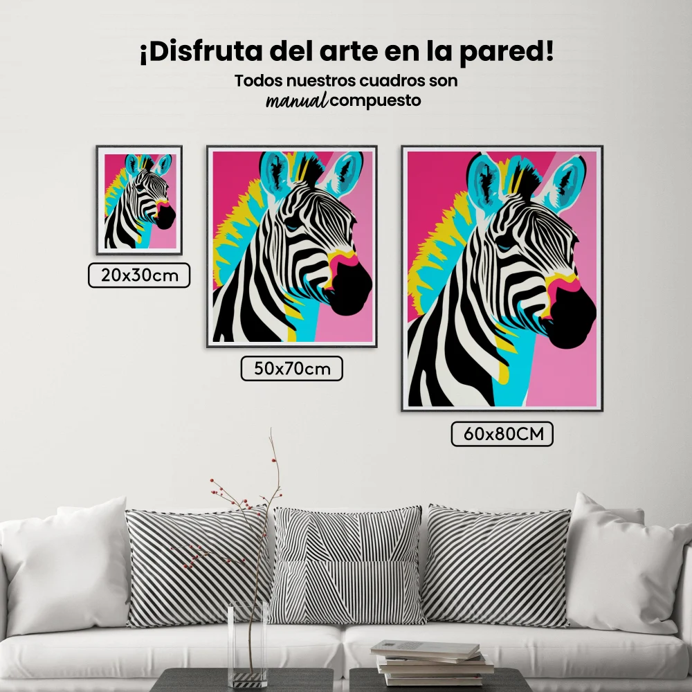 Pintar por Números - Cebra abstracto