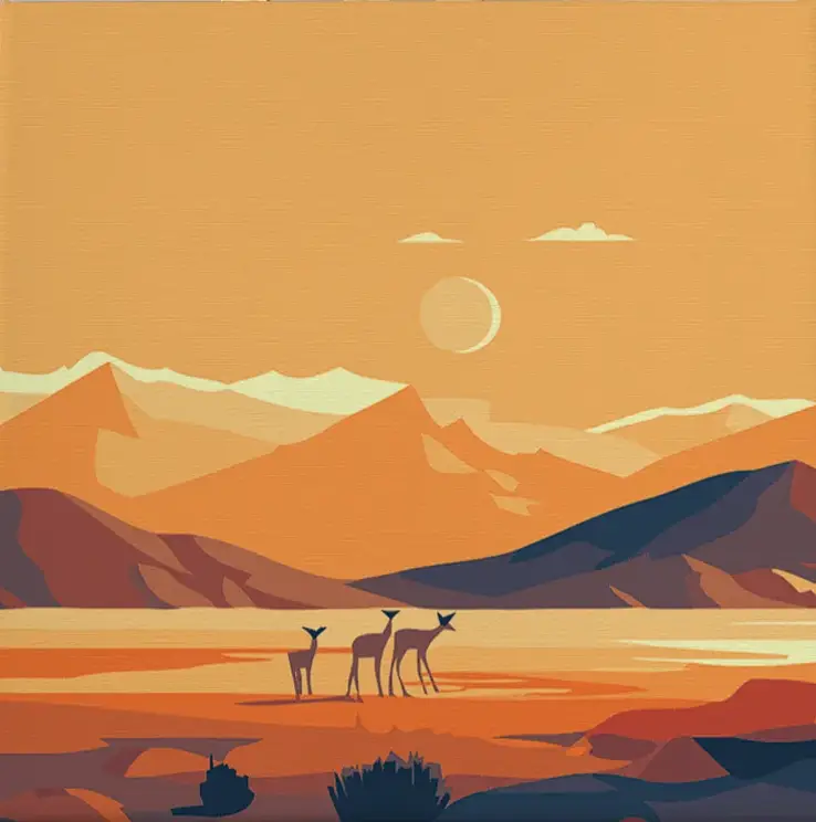 Pintar por Números - Colinas marrones