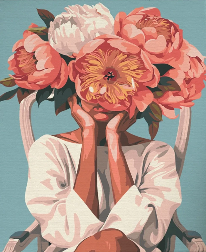 Pintar por Números - Dama de las flores