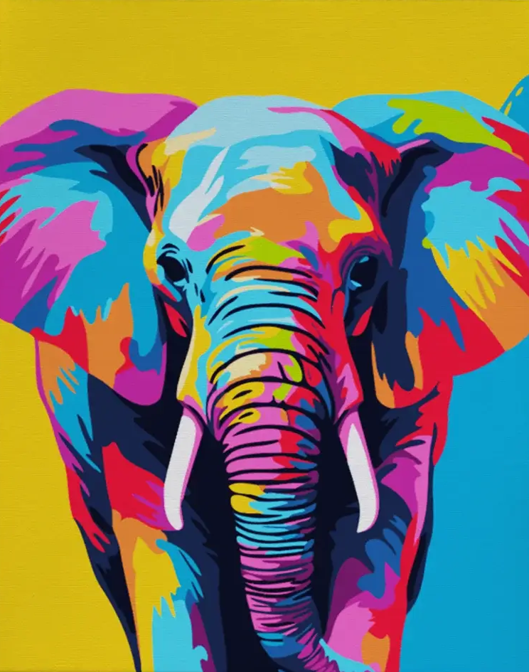 Pintar por Números - Elefante abstracto