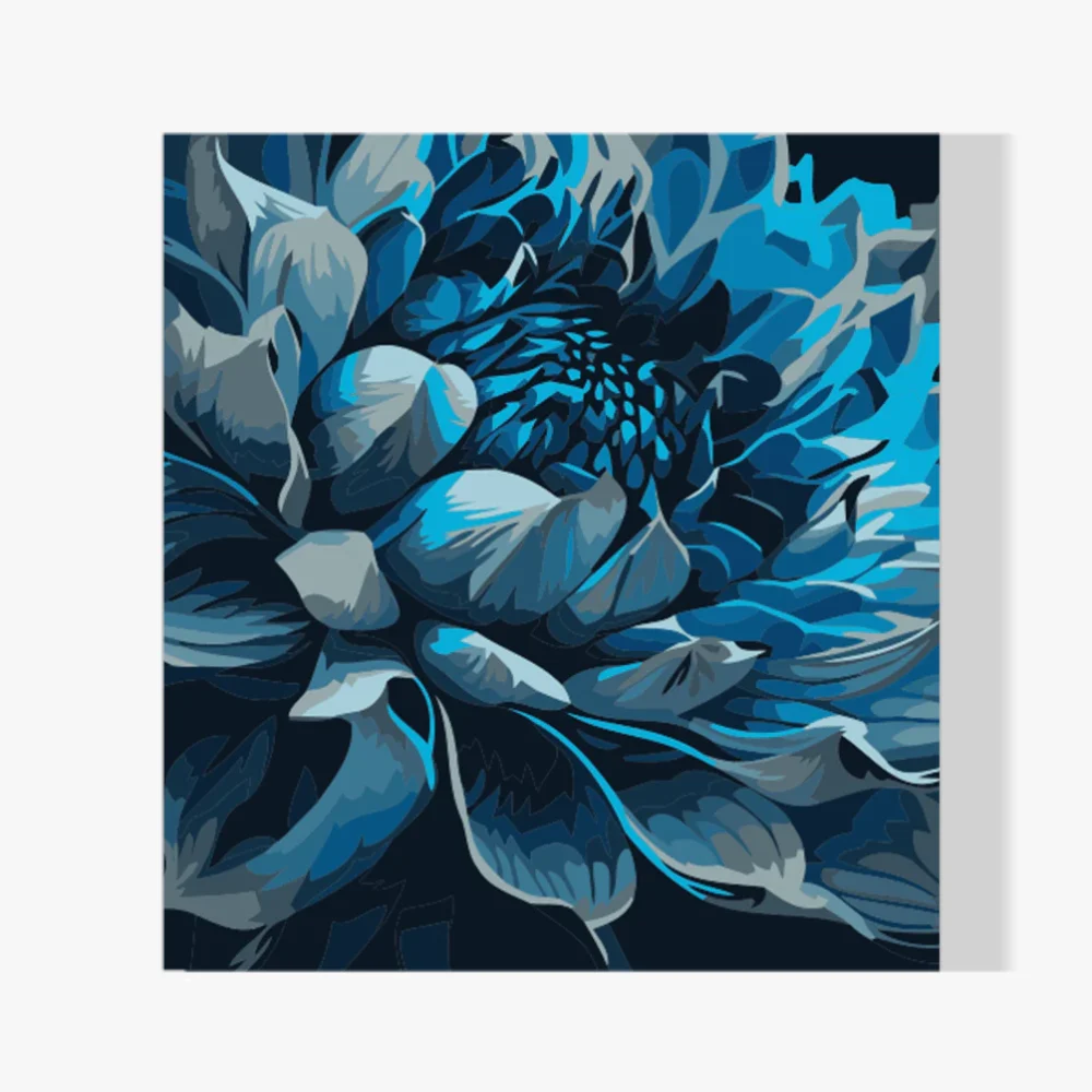 Pintar por Números - Flor Azul