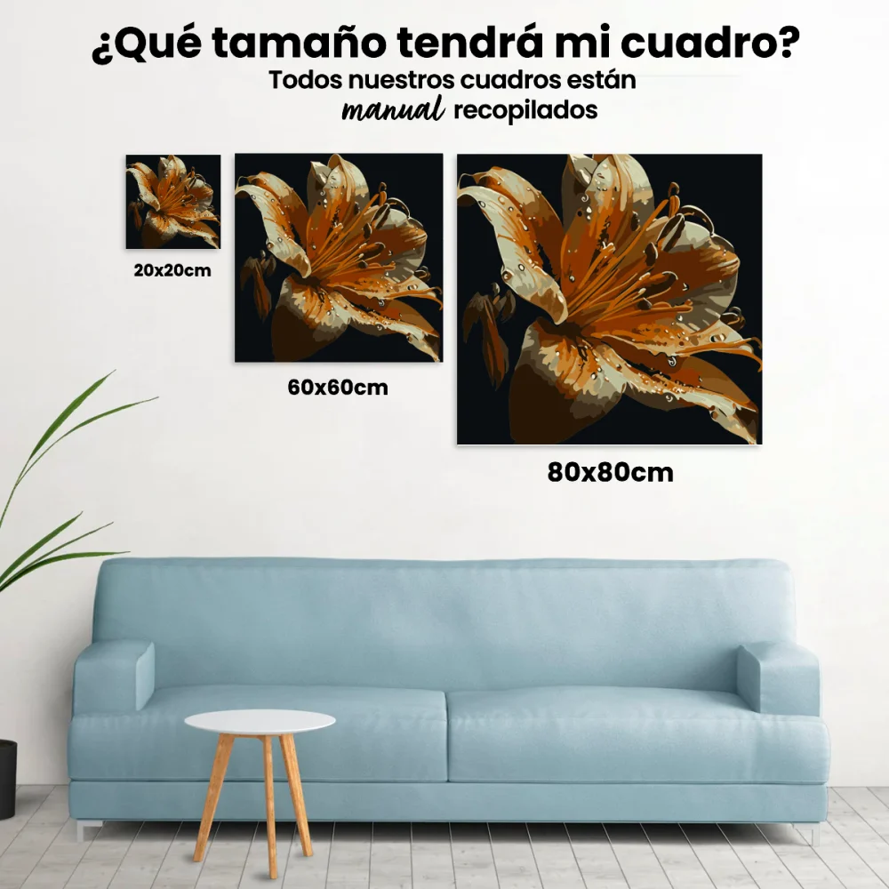 Pintar por Números - Flor Dorada