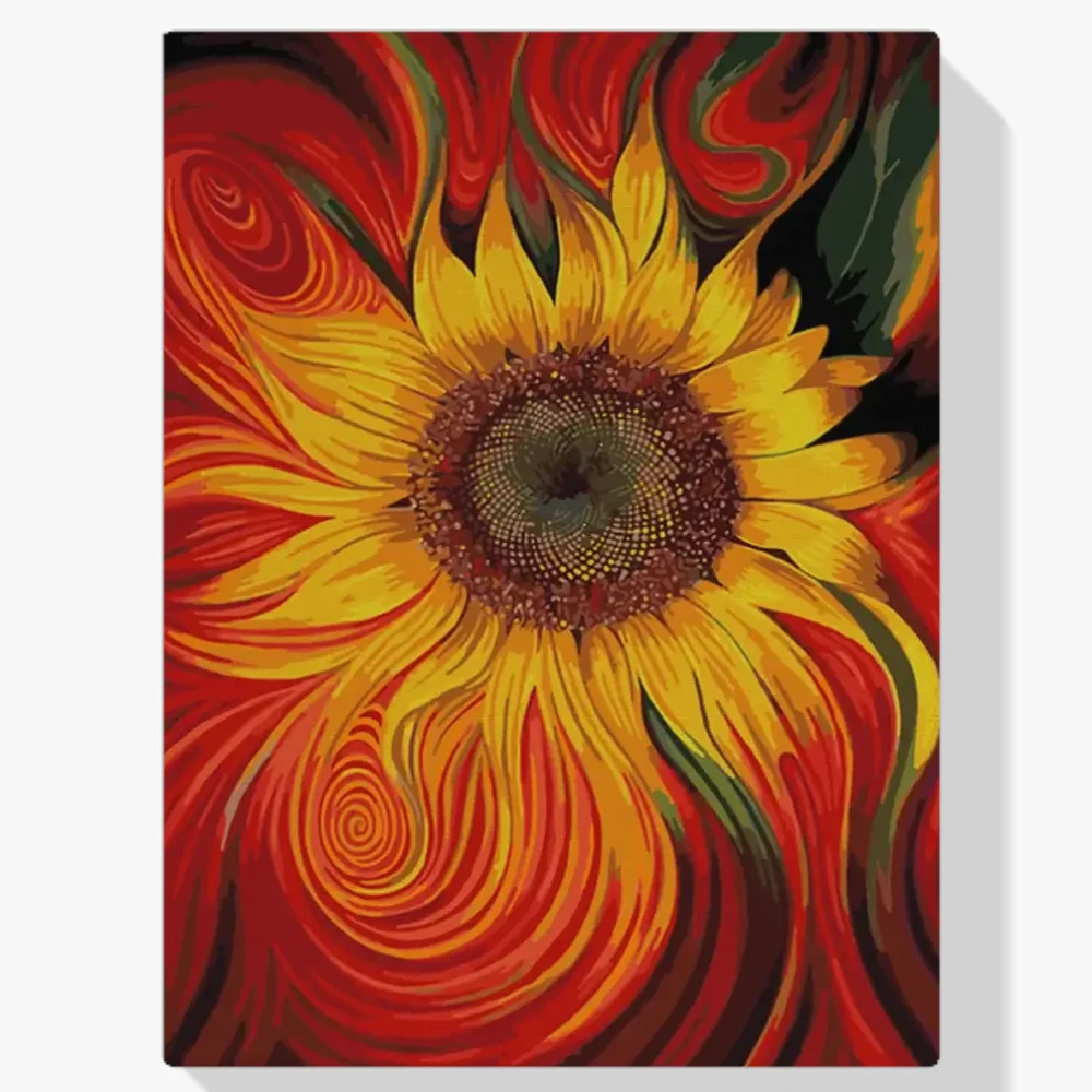 Pintar por Números - Forma de girasol