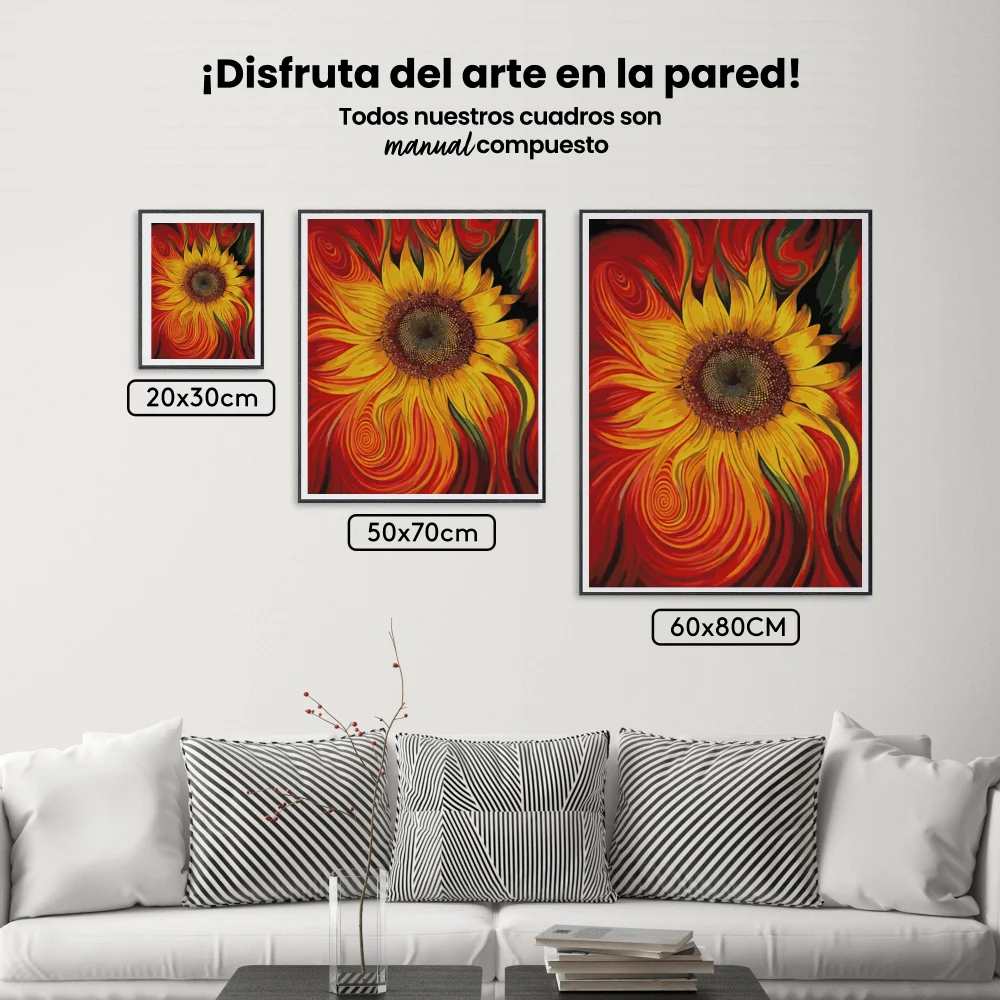 Pintar por Números - Forma de girasol