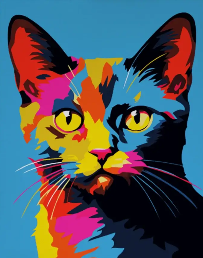 Pintar por Números - Gato abstracto