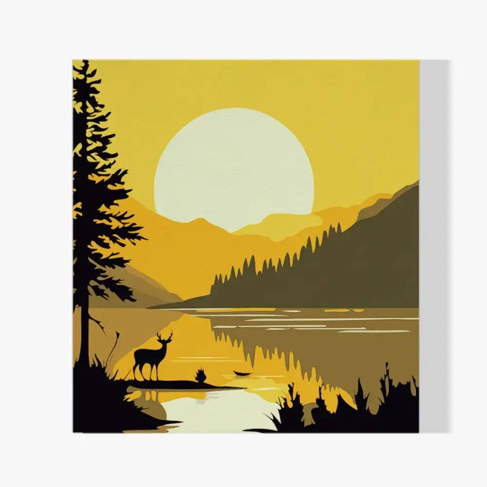 Pintar por Números - Lago escénico