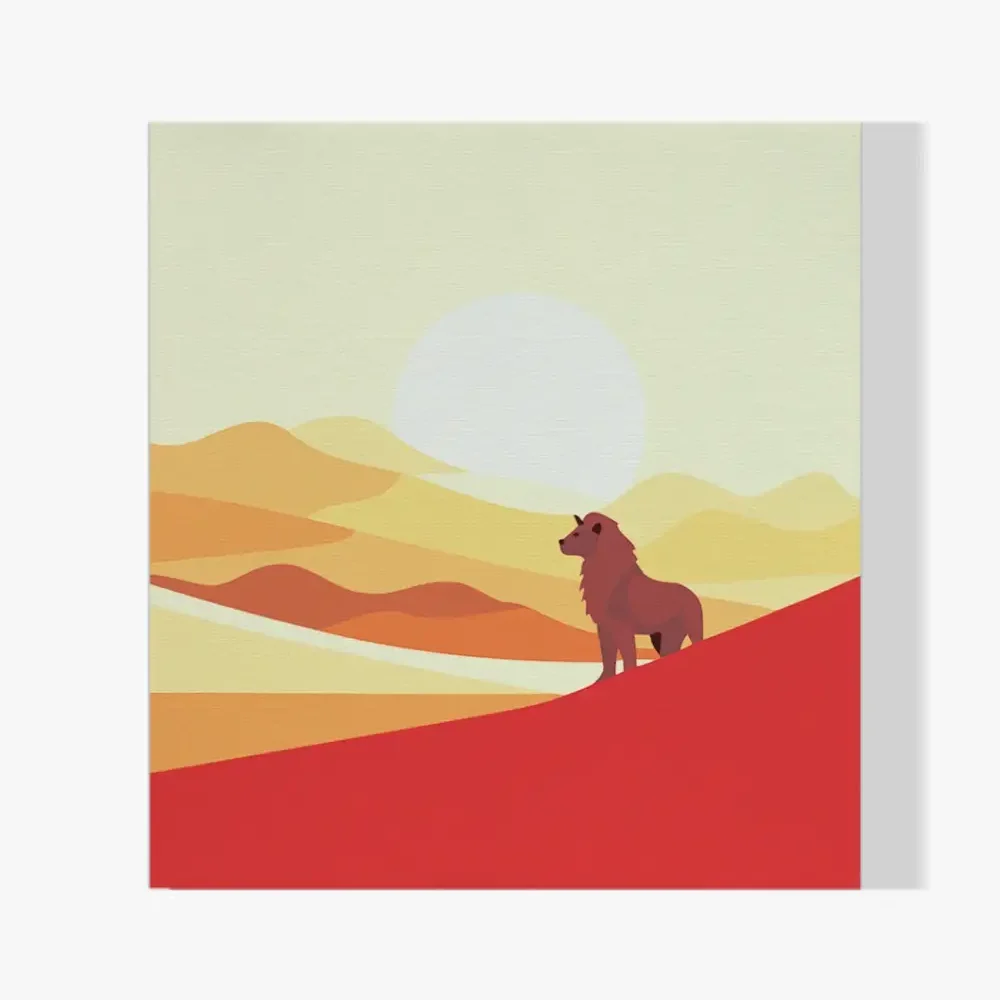 Pintar por Números - León Solitario