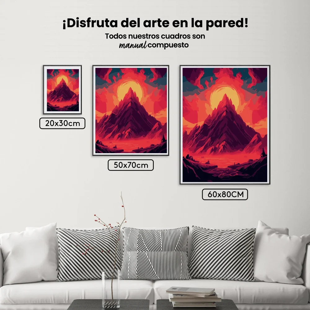 Pintar por Números - Montaña Roja