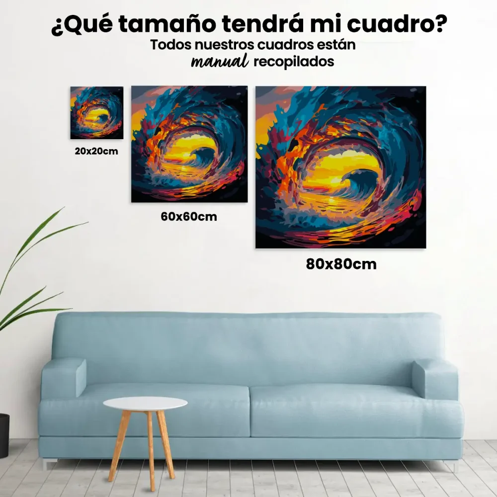 Pintar por Números - Ola rompiente