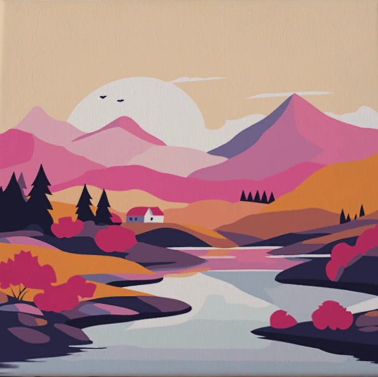 Pintar por Números - País rosa