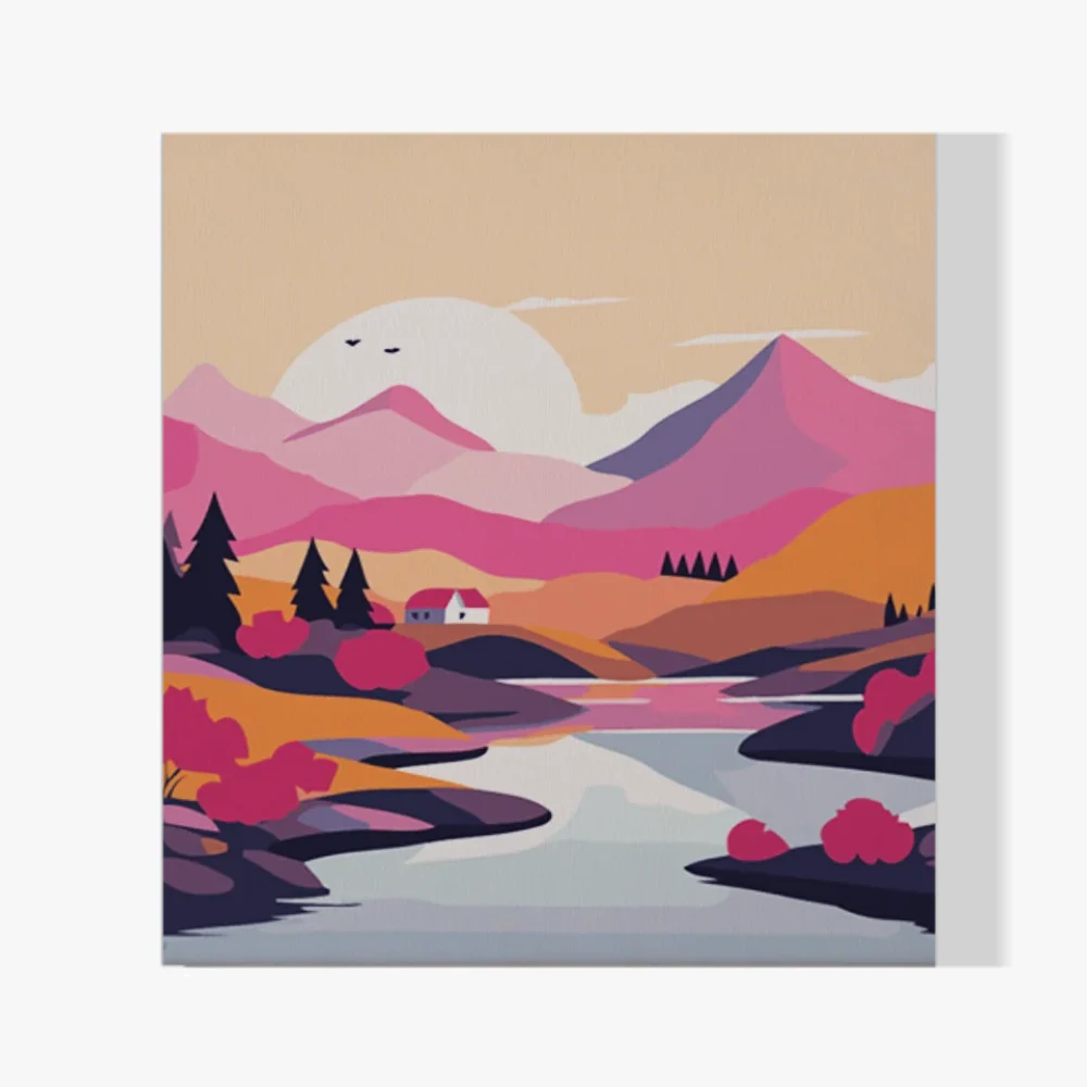 Pintar por Números - País rosa