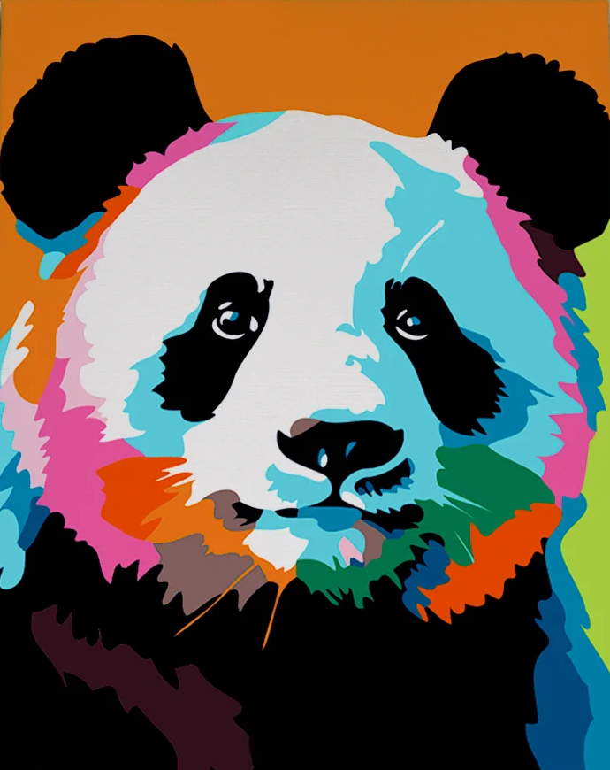 Pintar por Números - Panda abstracto