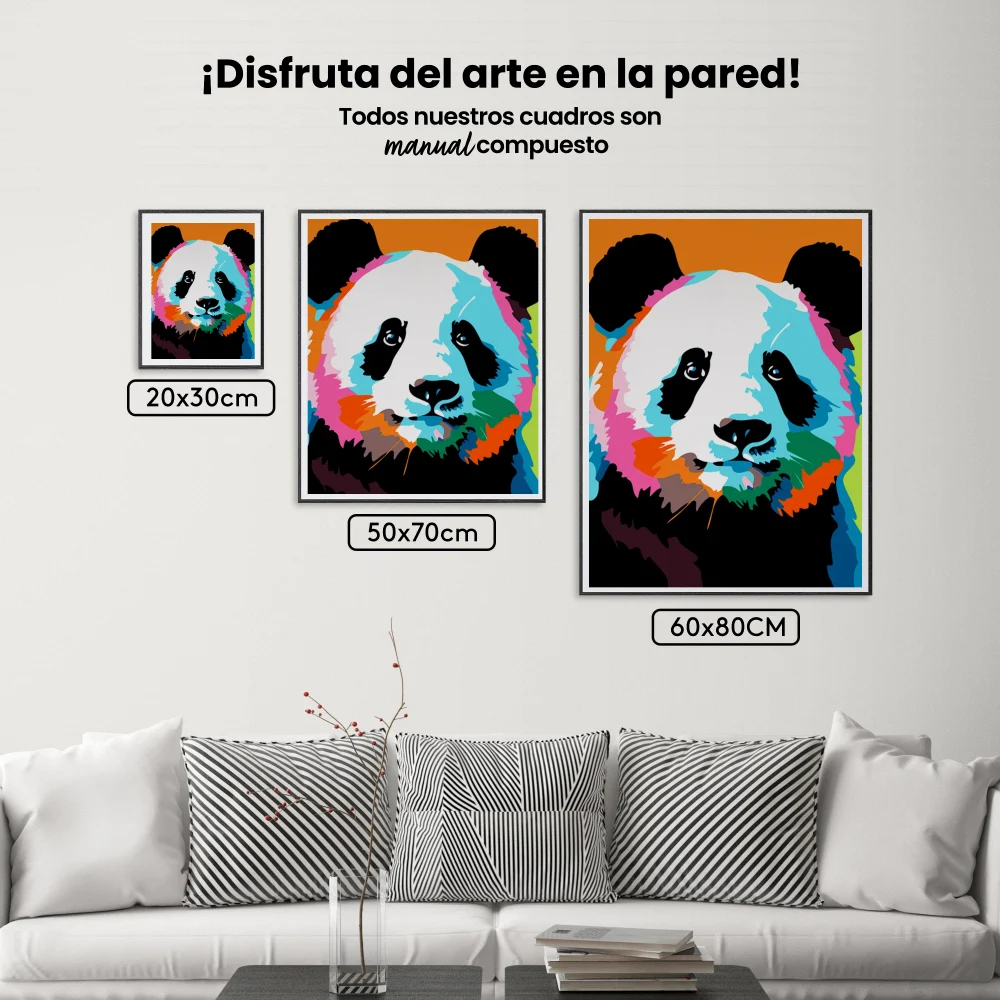 Pintar por Números - Panda abstracto