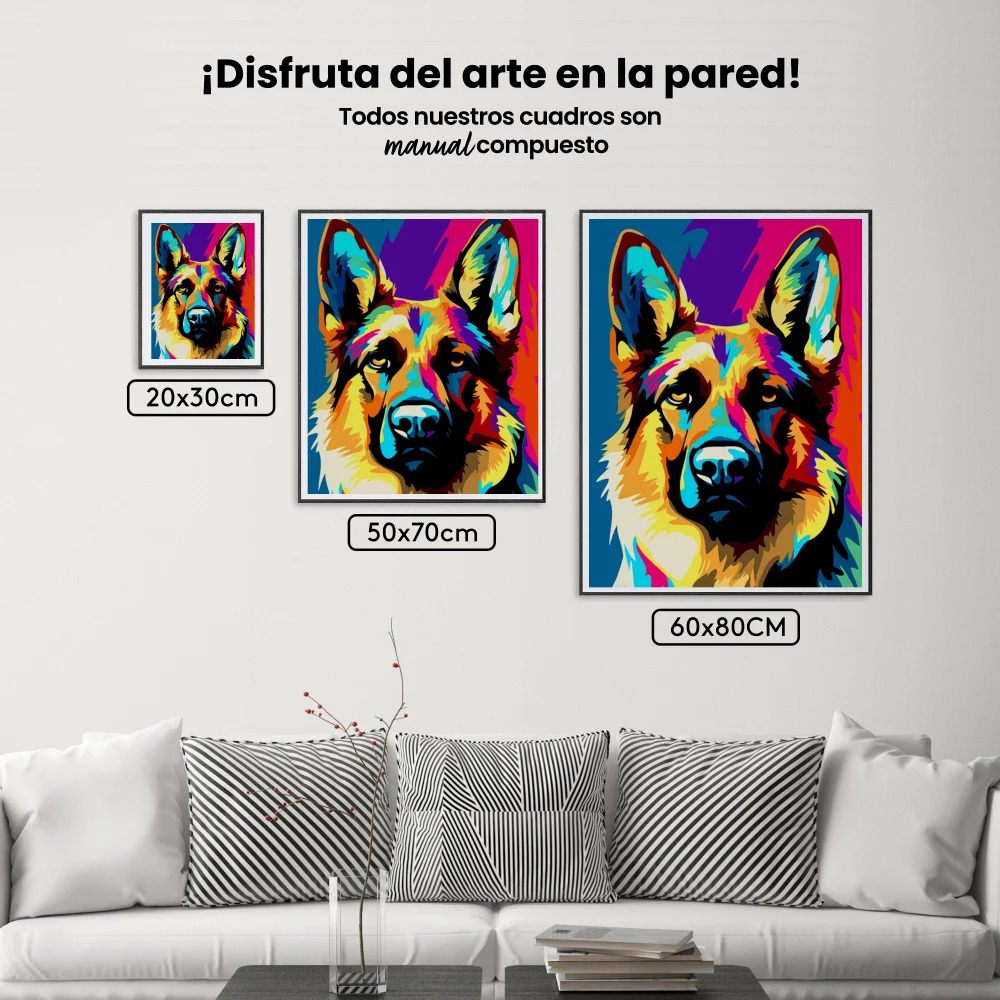 Pintar por Números - Pastor Abstracto