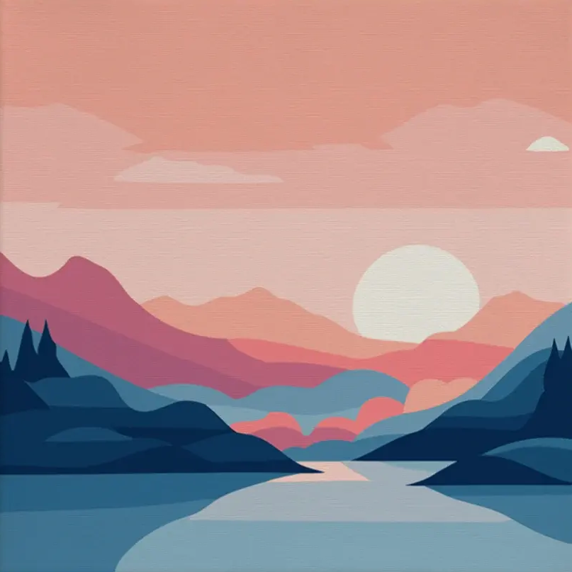 Pintar por Números - Rosa pacífico