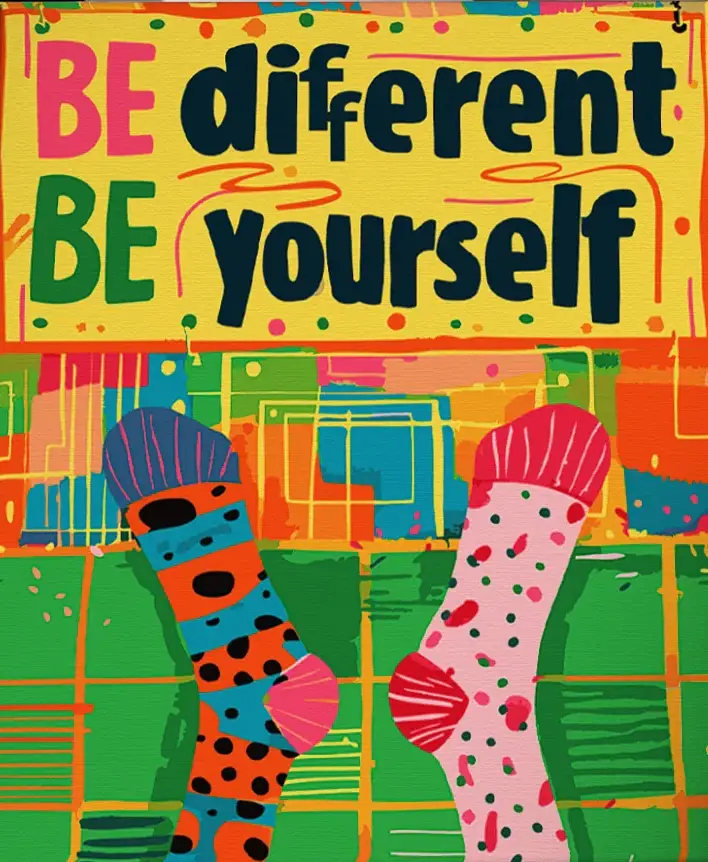 Pintar por Números - Sé diferente Sé tú mismo