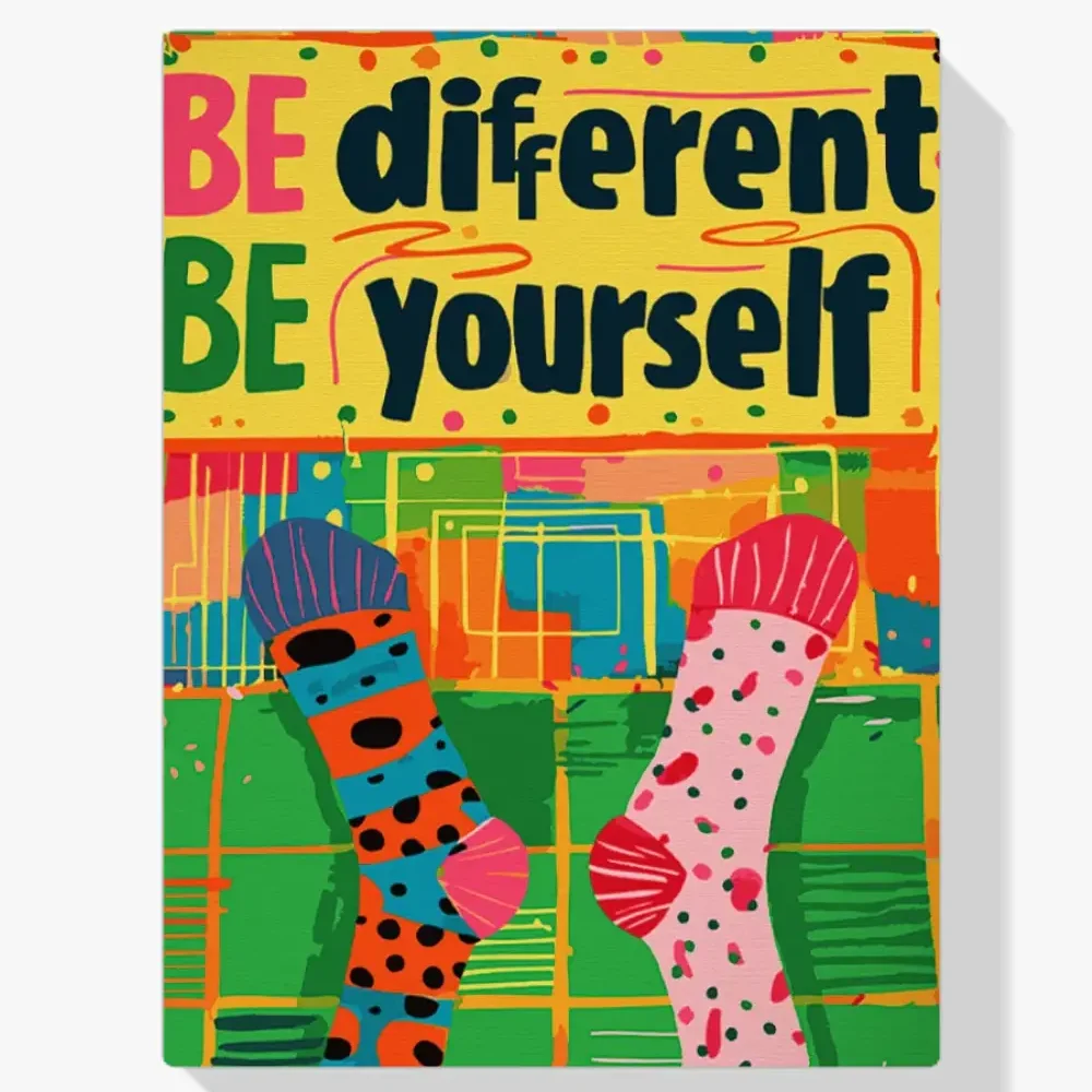 Pintar por Números - Sé diferente Sé tú mismo