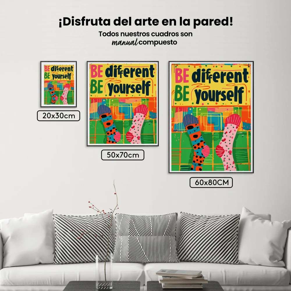 Pintar por Números - Sé diferente Sé tú mismo
