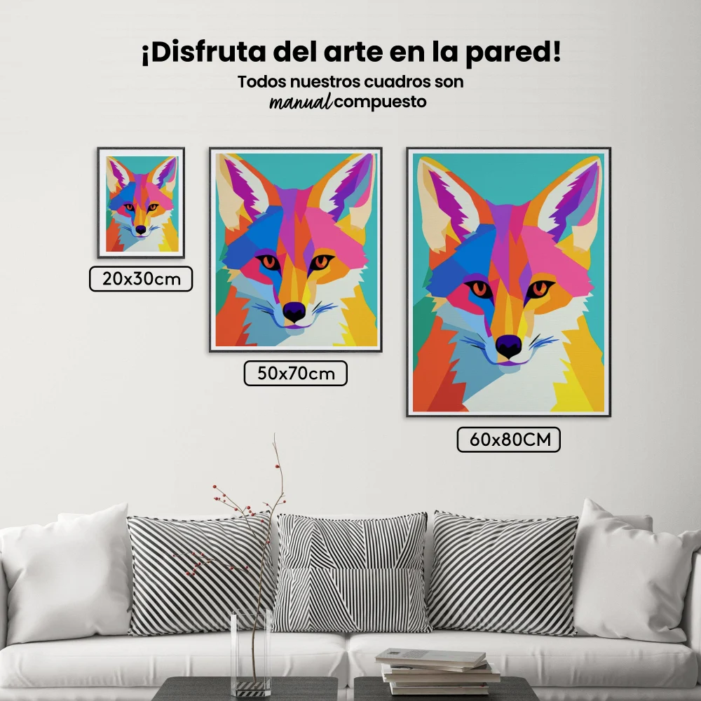 Pintar por Números - Zorro abstracto