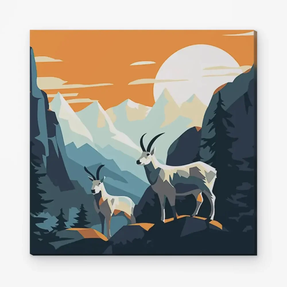 Pintar por Números - Cabras montés