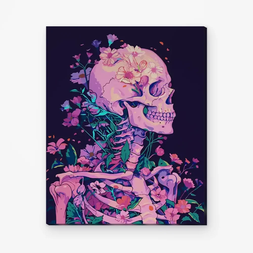 Pintar por Números - Calavera floral