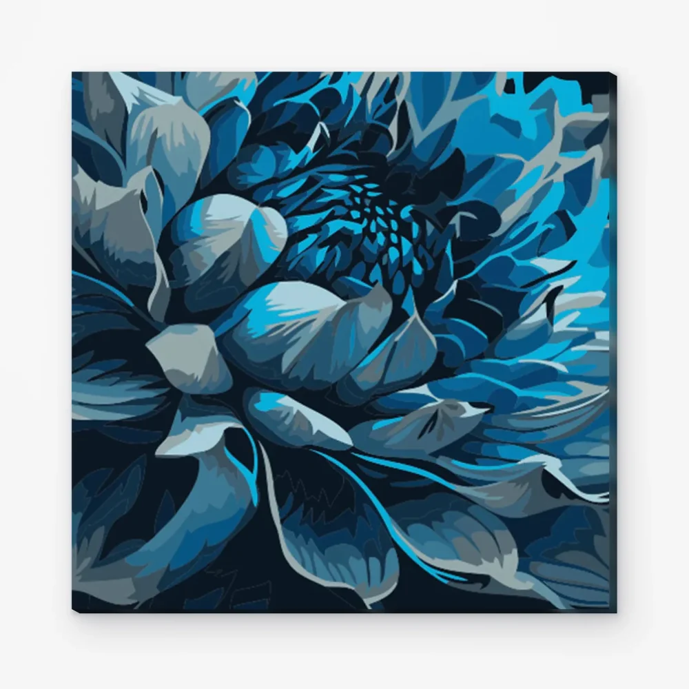 Pintar por Números - Flor azul en primer plano